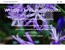 Tablet Screenshot of plumcreekquilts.com